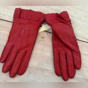 A New Day Womens Genuine Leather Gloves Red Size XS/S 3m Thinsulate